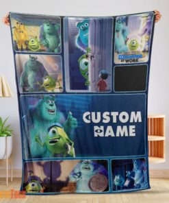 Happy Disney Pixar Mike & Sulley Monsters Inc Blanket Fleece Customized Blanket