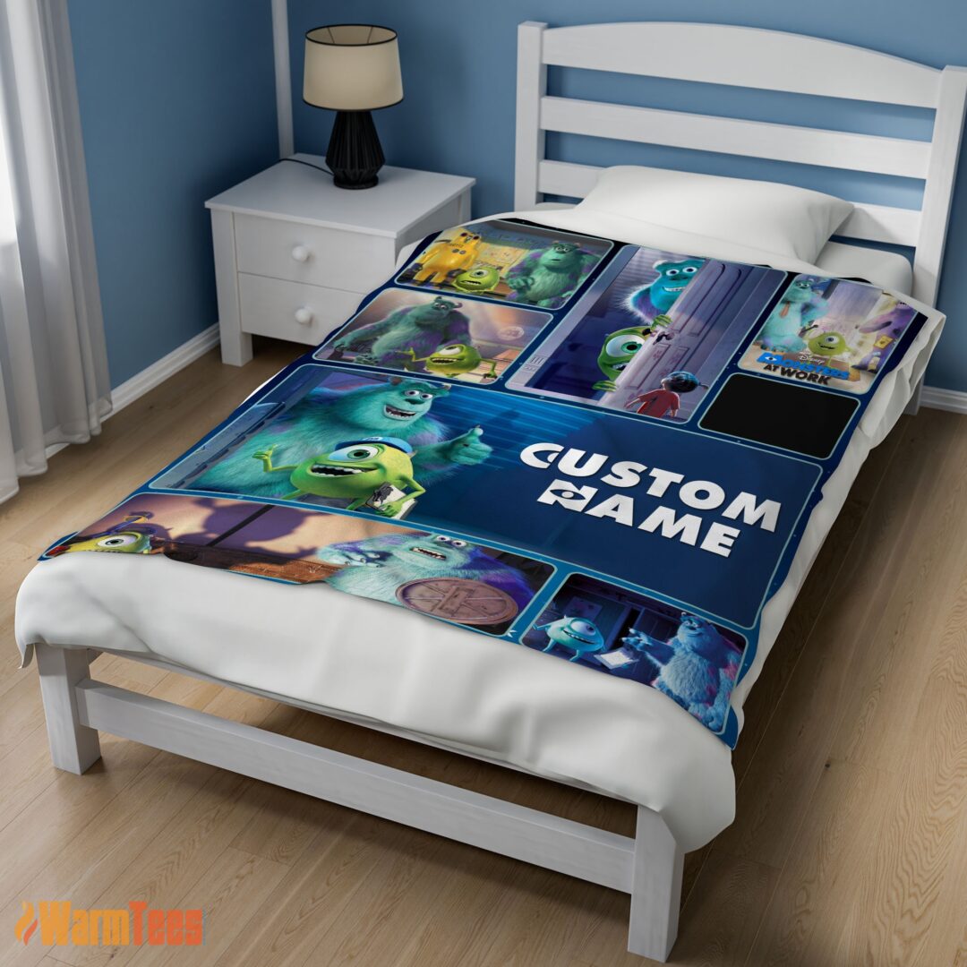 happy-disney-pixar-mike-sulley-monsters-inc-blanket-fleece-customized-blanket-mk-02 Happy Disney Pixar Mike & Sulley Monsters Inc Blanket Fleece Customized Blanket - Image 3