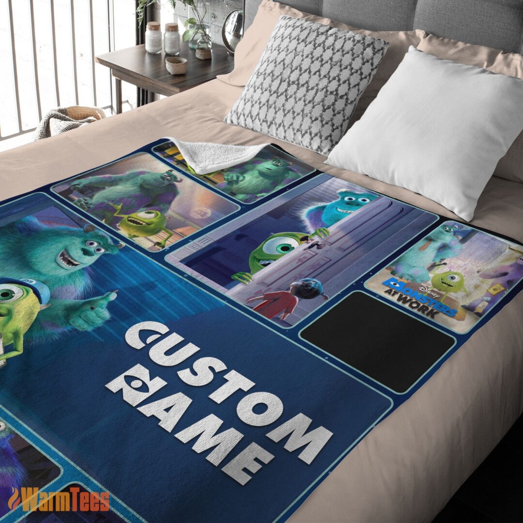 happy-disney-pixar-mike-sulley-monsters-inc-blanket-fleece-customized-blanket-mk-03 Happy Disney Pixar Mike & Sulley Monsters Inc Blanket Fleece Customized Blanket - Image 2