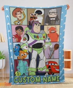 Happy Disney Pixar Toy Story Buzz Lightyear With Friends Blanket Fleece Customized Blanket