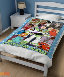 Happy Disney Pixar Toy Story Buzz Lightyear With Friends Blanket Fleece Customized Blanket - Image 3
