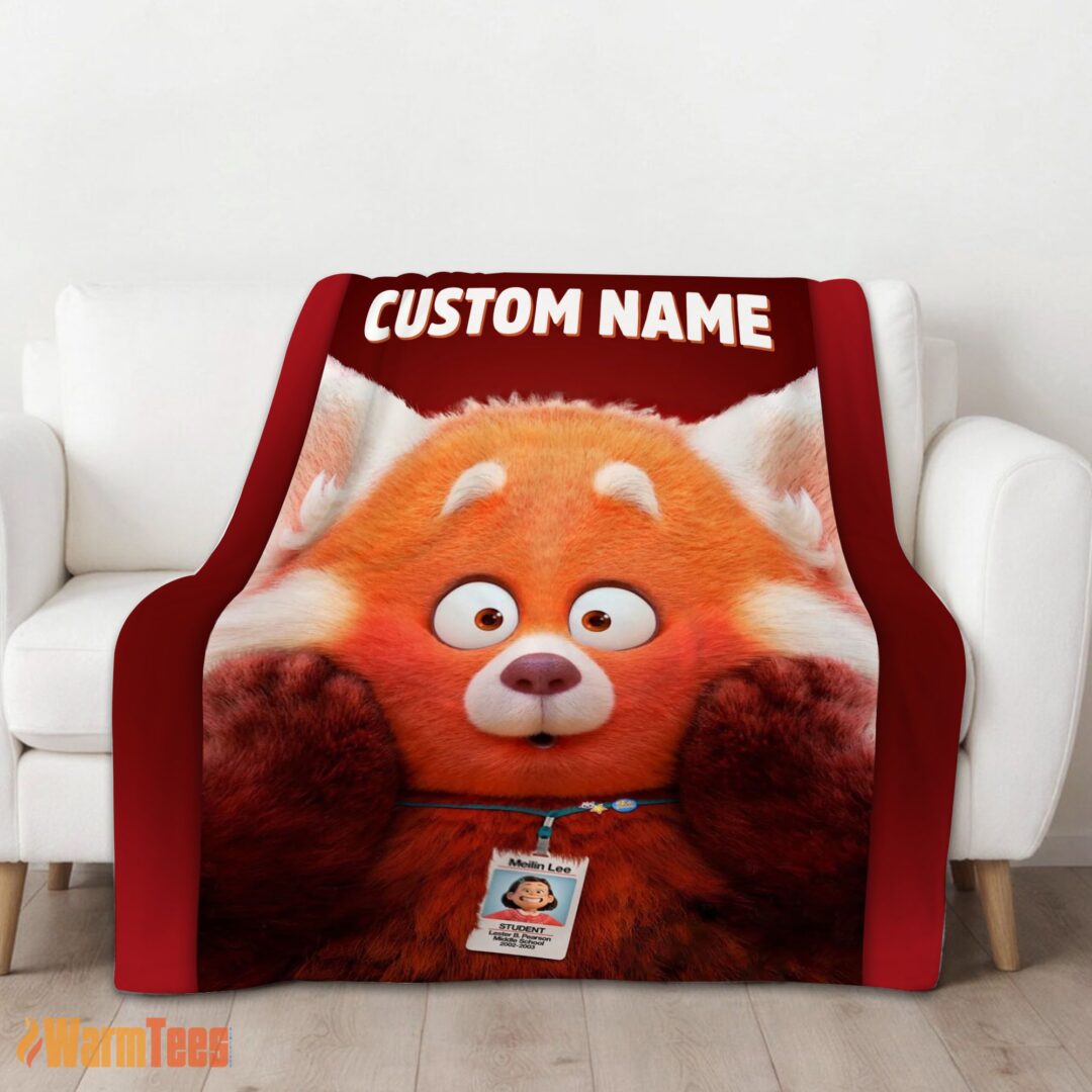 happy-disney-pixar-turning-red-blanket-fleece-customized-blanket-mk-01 Happy Disney Pixar Turning Red Blanket Fleece Customized Blanket - Image 2