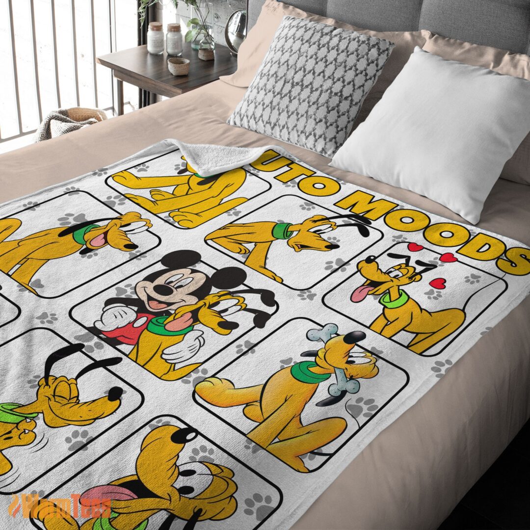 happy-disney-pluto-dog-and-friends-pluto-dog-moods-blanket-e28093-customize-blanket-mk-02 Happy Disney Pluto Dog And Friends Pluto Dog Moods Blanket – Customize Blanket - Image 2