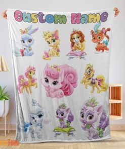 Happy Disney Princess Palace Pets Blanket Fleece Customized Blanket