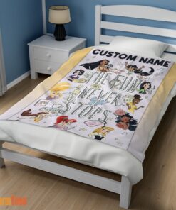 Happy Disney Princess The Fun Never Stops Blanket Fleece Customized Blanket - Image 3