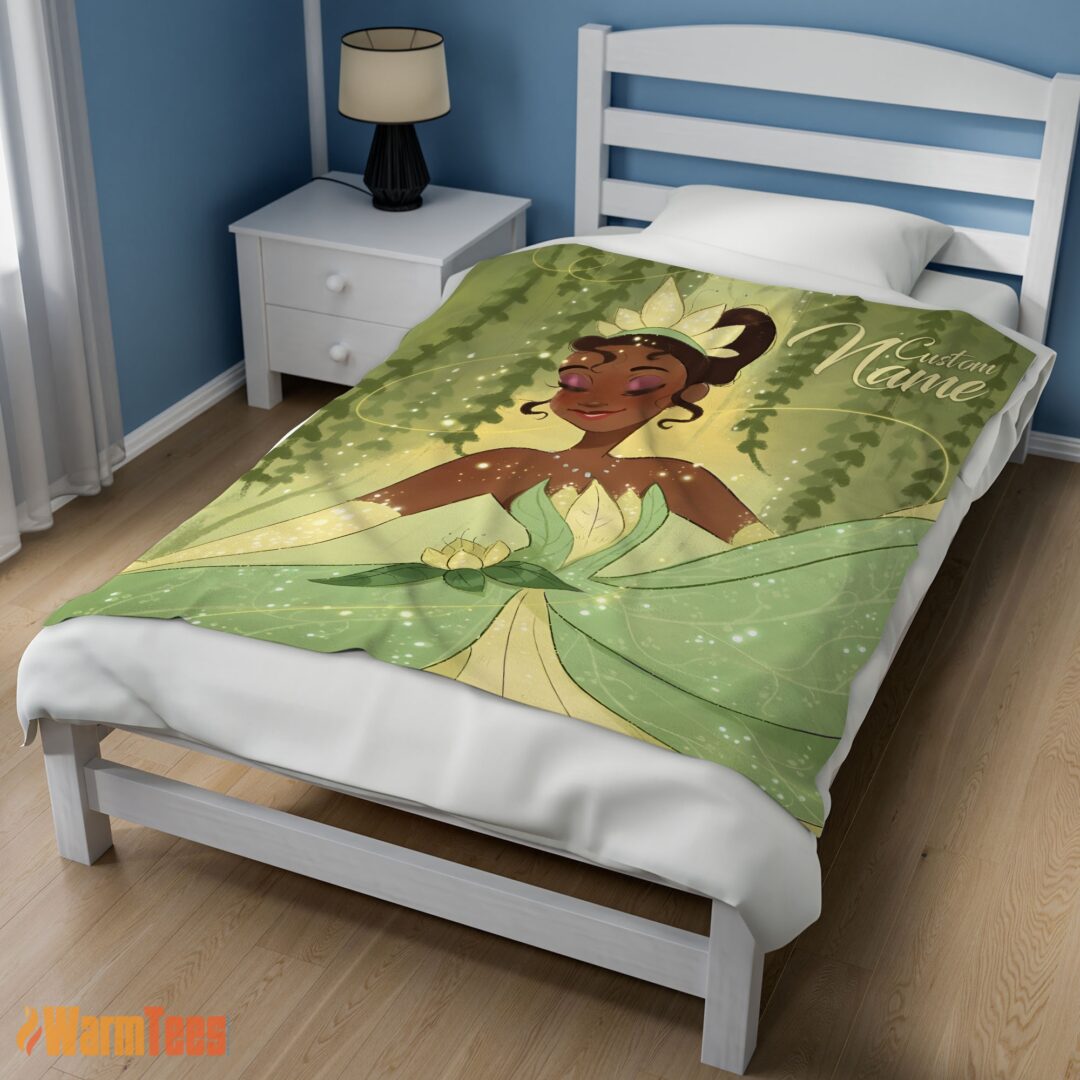 happy-disney-princess-tiana-blanket-fleece-customized-blanket-mk-02 Happy Disney Princess Tiana Blanket Fleece Customized Blanket - Image 3