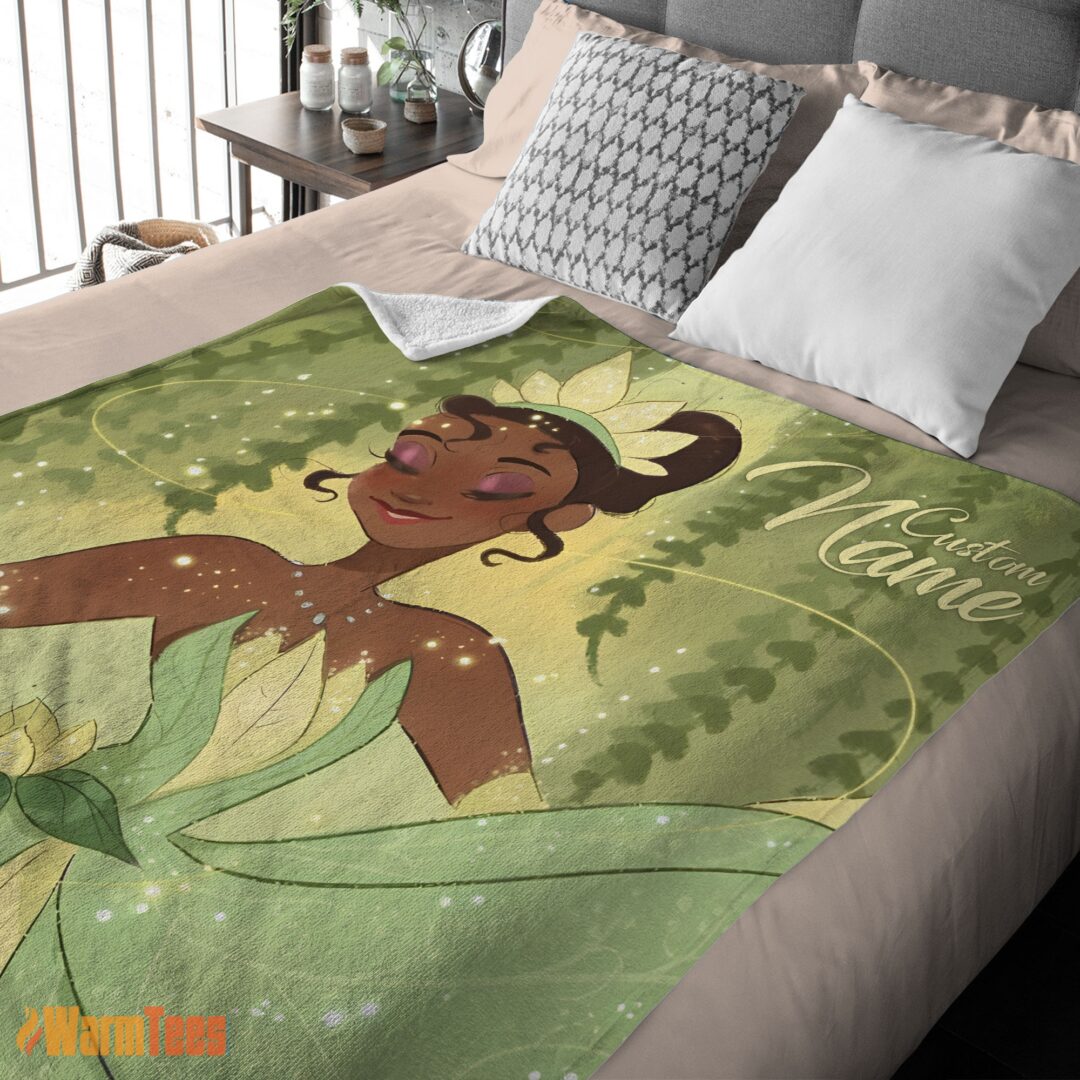 happy-disney-princess-tiana-blanket-fleece-customized-blanket-mk-03 Happy Disney Princess Tiana Blanket Fleece Customized Blanket - Image 2