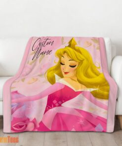 Happy Disney Sleeping Beauty Aurora Princess Blanket Fleece Customized Blanket - Image 2