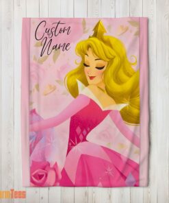 Happy Disney Sleeping Beauty Aurora Princess Blanket Fleece Customized Blanket