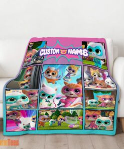 Happy Disney SuperKitties Paw Power Squad Collage Blanket Fleece Customized Blanket - Image 2