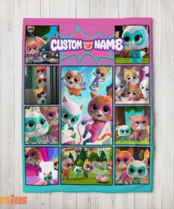 Happy Disney SuperKitties Paw Power Squad Collage Blanket Fleece Customized Blanket
