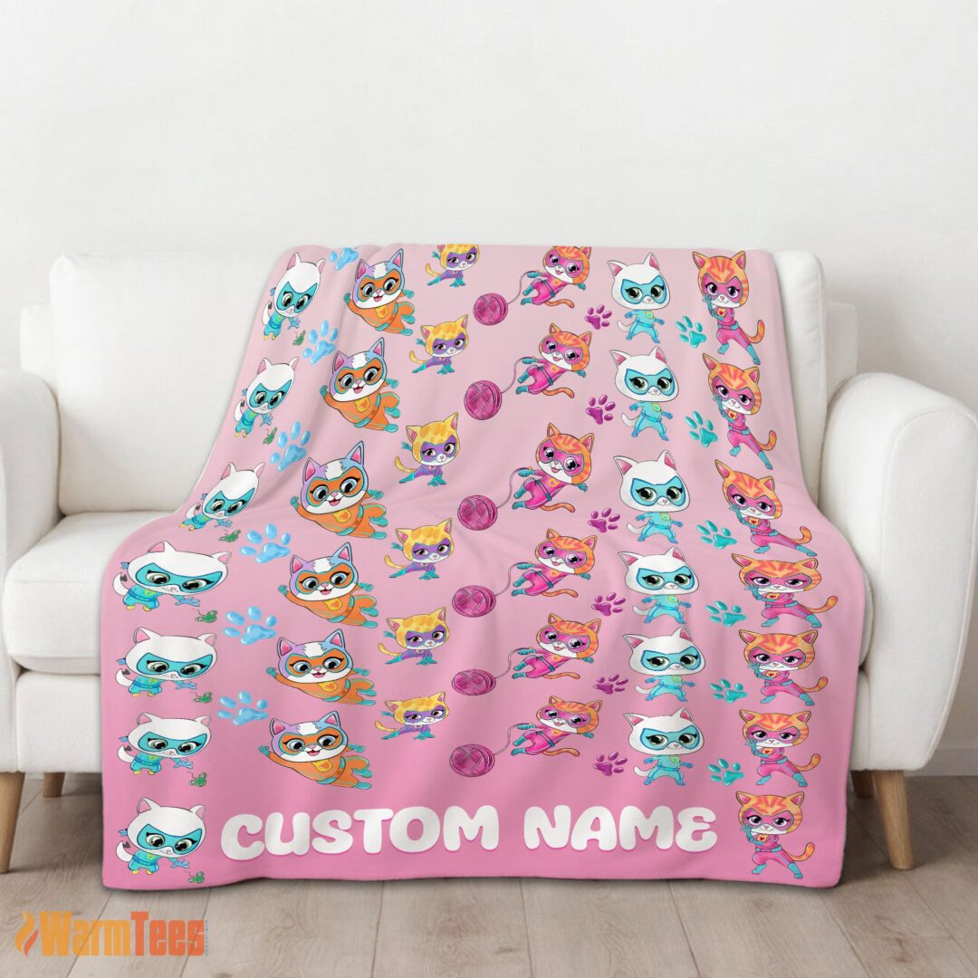 happy-disney-superkitties-squad-purr-fect-heroes-blanket-fleece-customized-blanket-mk-01 Happy Disney SuperKitties Squad Purr-fect Heroes Blanket Fleece Customized Blanket - Image 2