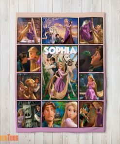 Happy Disney Tangled Collage Blanket Fleece Customized Blanket