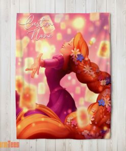 Happy Disney Tangled Rapunzel Lanterns Of Light Blanket Fleece Customized Blanket