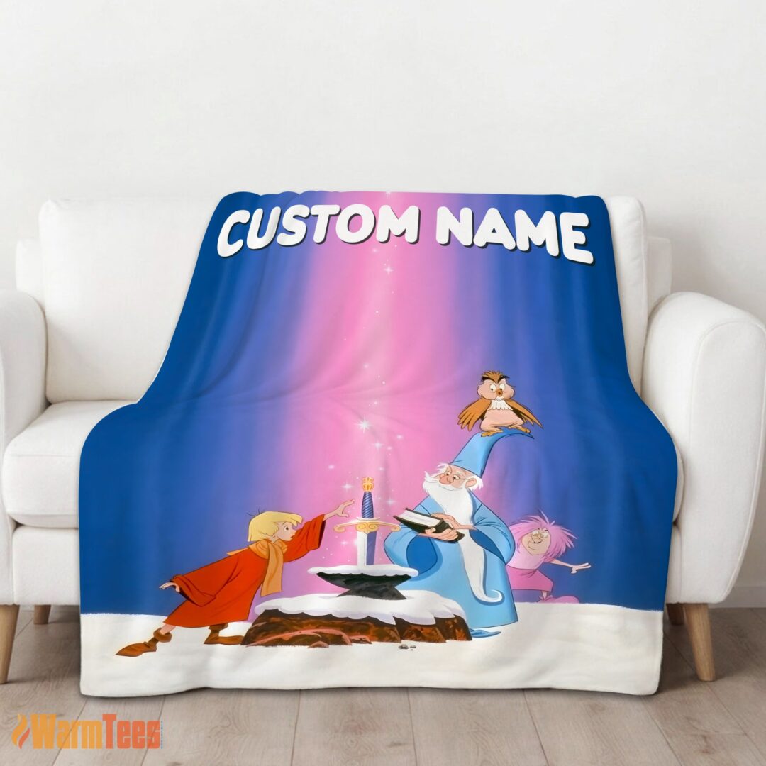 happy-disney-the-sword-in-the-stone-magic-and-wonder-blanket-fleece-customized-blanket-mk-01 Happy Disney The Sword In The Stone Magic And Wonder Blanket Fleece Customized Blanket - Image 2