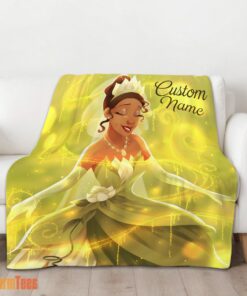Happy Disney Tiana Princess The Princess and the Frog Blanket Fleece Customized Blanket - Image 2