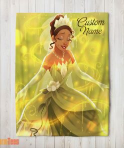 Happy Disney Tiana Princess The Princess and the Frog Blanket Fleece Customized Blanket