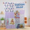 Happy Disney Winnie The Pooh Friends Collage Poster Blanket Fleece Customized Blanket