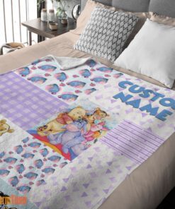 Happy Disney Winnie The Pooh Friends Collage Poster Blanket Fleece Customized Blanket - Image 2