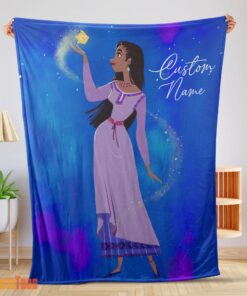 Happy Disney Wish Asha Princess Blanket Fleece Customized Blanket