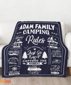 Happy Family Camping Rulers Capture The Moment Blanket Fleece Customized Blanket - Image 2