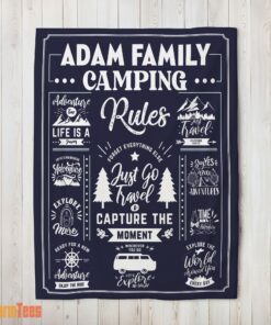 Happy Family Camping Rulers Capture The Moment Blanket Fleece Customized Blanket