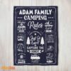 Happy Family Camping Rulers Capture The Moment Blanket Fleece Customized Blanket