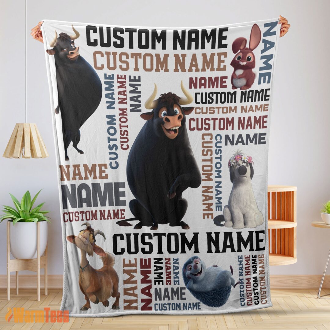 happy-ferdinand-the-bull-and-friends-blanket-fleece-customized-blanket-mk-01-1 Happy Ferdinand The Bull And Friends Blanket Fleece Customized Blanket