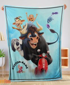 Happy Ferdinand's Wild Ride A Fun-Filled Adventure Blanket Fleece Customized Blanket