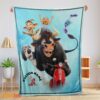 Happy Ferdinand's Wild Ride A Fun-Filled Adventure Blanket Fleece Customized Blanket