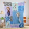 Happy Good Disney Cartoon Frozen Elsa Princess Anna Olaf Blanket Fleece Customized Blanket