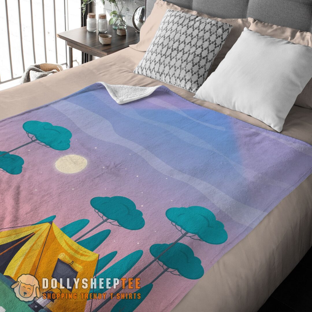 Happy Good Outdoor Adult Kid Colorful Camping Customized Blanket