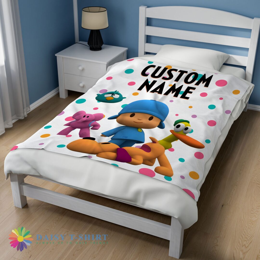 Happy Hot Pocoyo And Friends Blanket Fleece Customized Blanket
