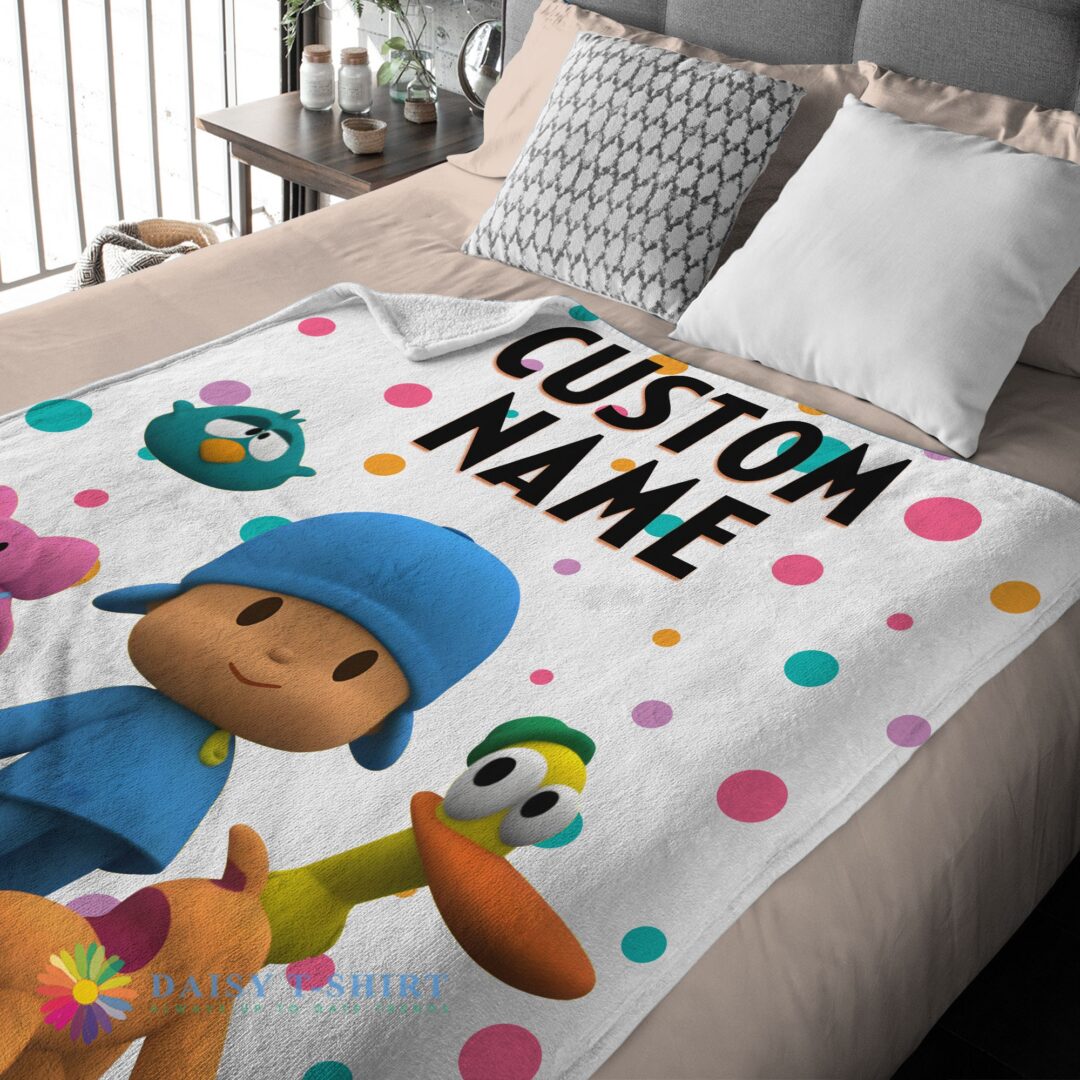 Happy Hot Pocoyo And Friends Blanket Fleece Customized Blanket