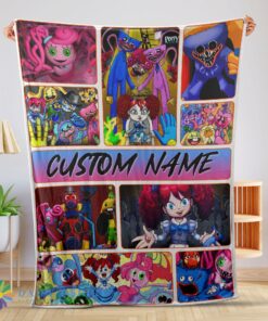 Happy Hot Poppy Playtime Miss Poppy With Friends Horror Blanket Fleece Customized Blanket