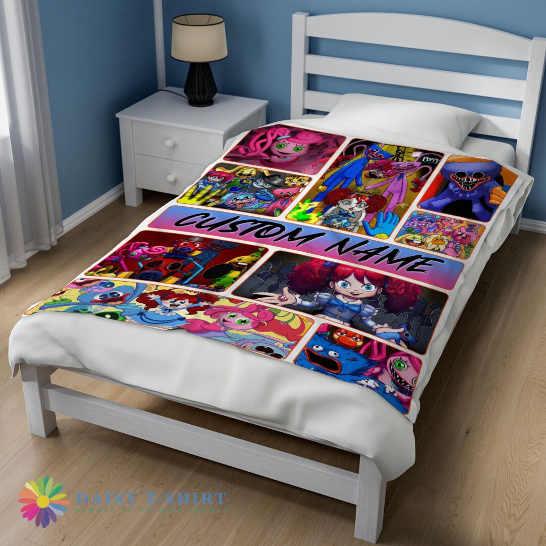 Happy Hot Poppy Playtime Miss Poppy With Friends Horror Blanket Fleece Customized Blanket-mk-01 (2)