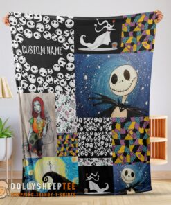 Happy Hot The Nightmare Before Christmas Jack Skellington Sally Zero Halloween Customized Blanket