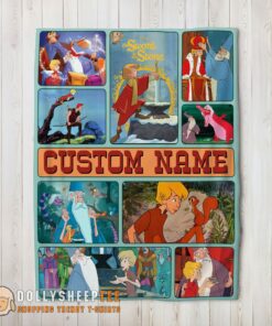 Happy Hot The Sword In The Stone Magical Journey Collage Blanket Fleece Customized Blanket