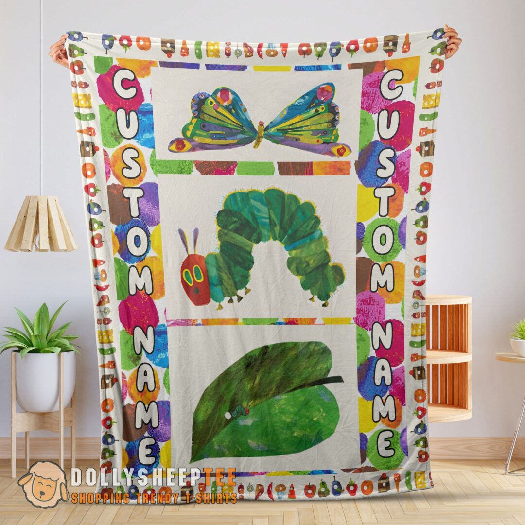 Happy Hot The Very Hungry Caterpillar Blanket Fleece Customized Blanket