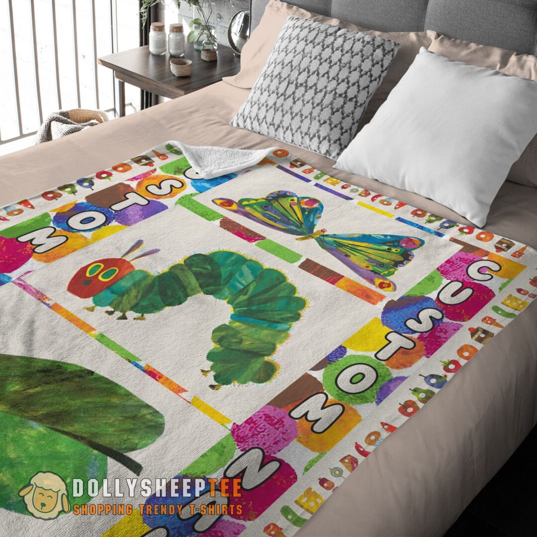 Happy Hot The Very Hungry Caterpillar Blanket Fleece Customized Blanket