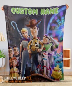 Happy Hot Toy Story 4 Poster Blanket Fleece Customized Blanket