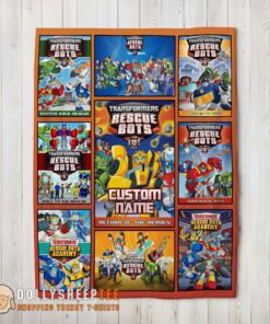 Happy Hot Transformer Rescue Bots Collage Poster Blanket Fleece Customized Blanket