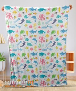 Happy Hot Under The Sea Pattern Blanket Fleece Customized Blanket