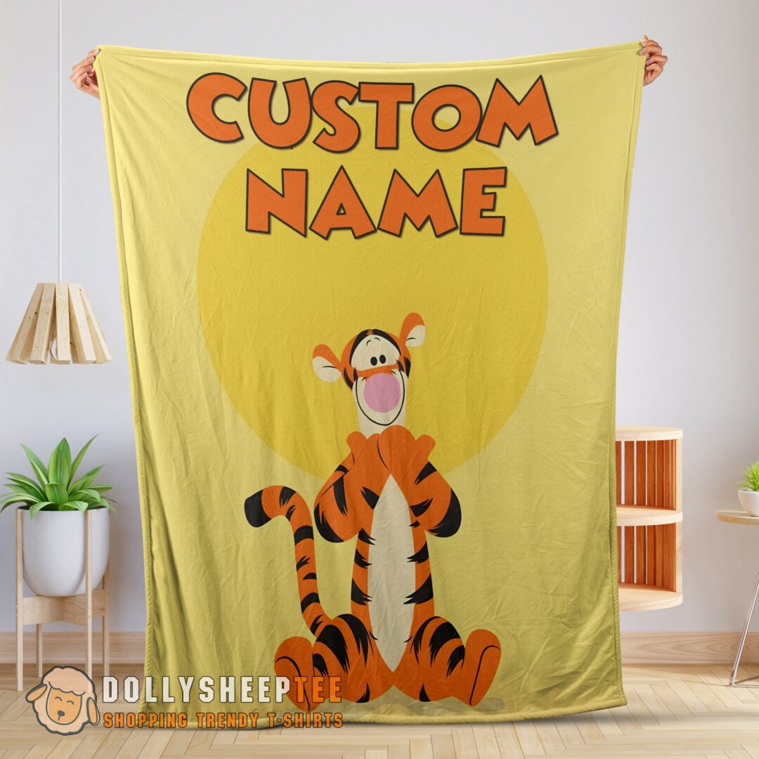Happy Hot Winnie The Pooh Tigger Blanket Fleece Customized Blanket