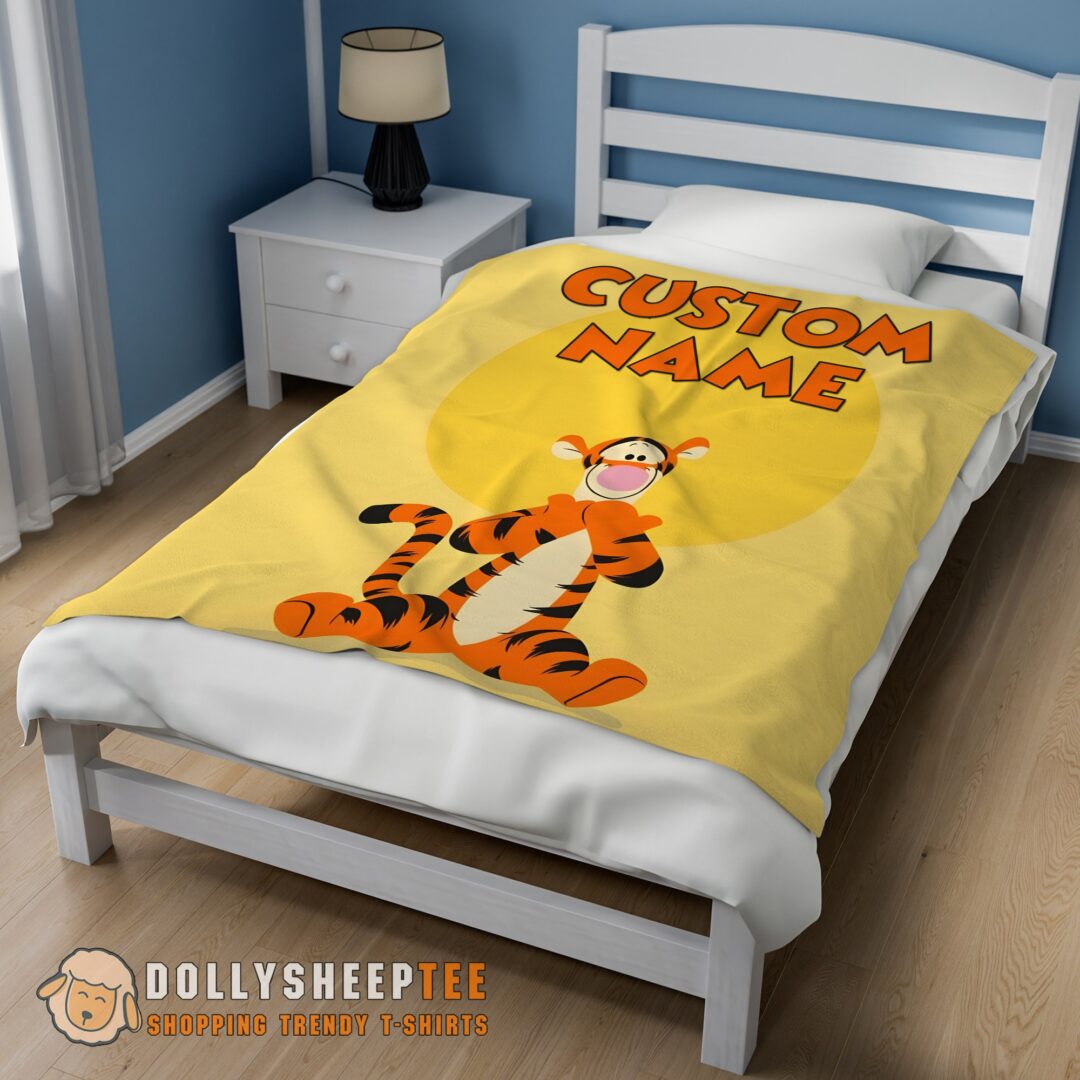 Happy Hot Winnie The Pooh Tigger Blanket Fleece Customized Blanket