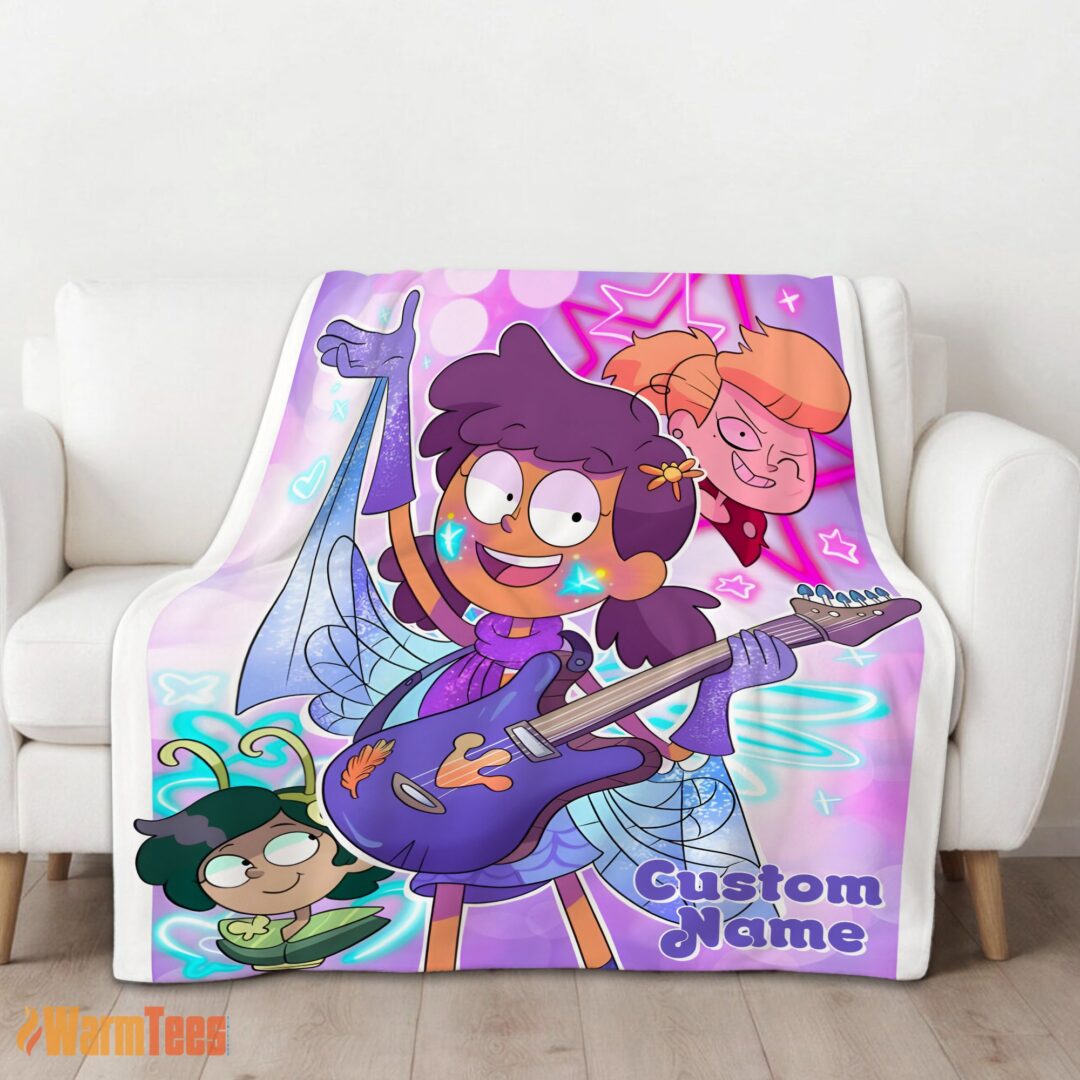 happy-its-no-big-deal-amphibia-blanket-fleece-customized-blanket-mk-01 Happy It's No Big Deal Amphibia Blanket Fleece Customized Blanket - Image 2