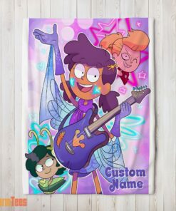 Happy It's No Big Deal Amphibia Blanket Fleece Customized Blanket