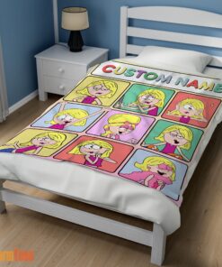 Happy Lizzie Mcguire Cartoon Character Blanket Fleece Customized Blanket - Image 3