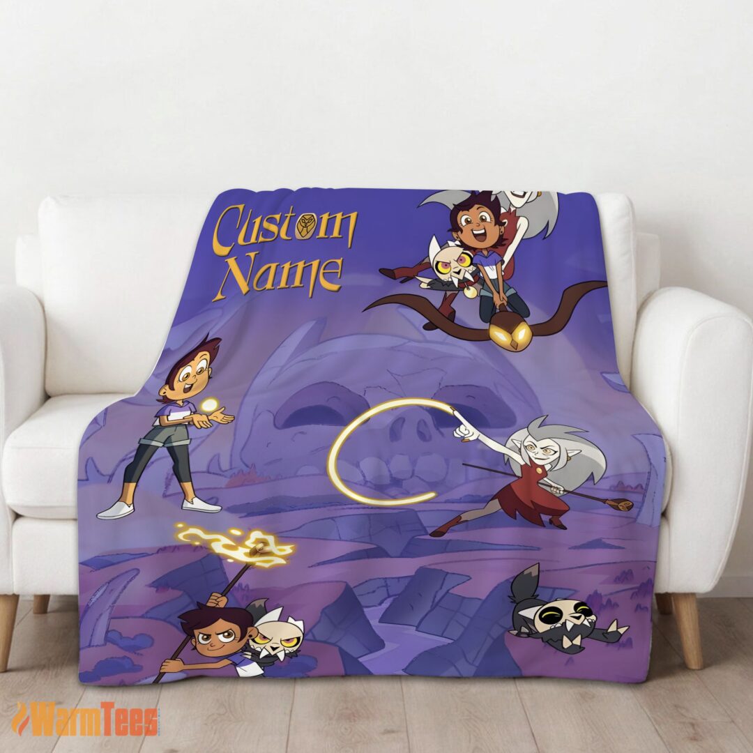 happy-luz-noceda-with-king-and-eda-clawthorne-the-owl-house-blanket-fleece-customized-blanket-mk-01 Happy Luz Noceda With King And Eda Clawthorne The Owl House Blanket Fleece Customized Blanket - Image 2