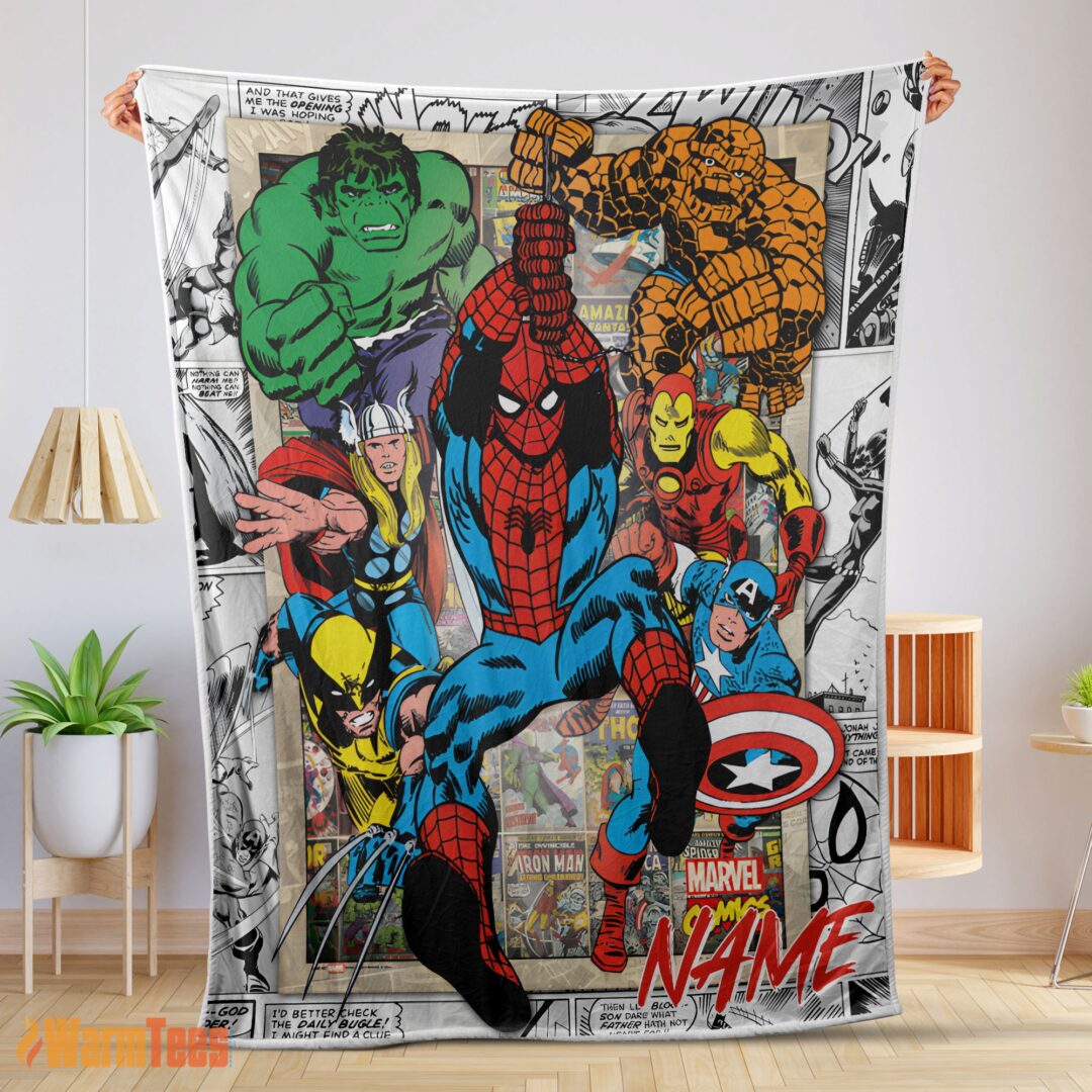 happy-marvel-comics-superhero-blanket-fleece-customized-blanket-mk-01-1 Happy Marvel Comics Superhero Blanket Fleece Customized Blanket